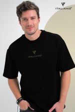 تي شيرت قطن رجالي أوفر سايز-136