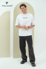 تي شيرت قطن رجالي أوفر سايز-166