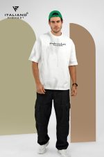 Men's Cotton T-Shirt White Over Size-170